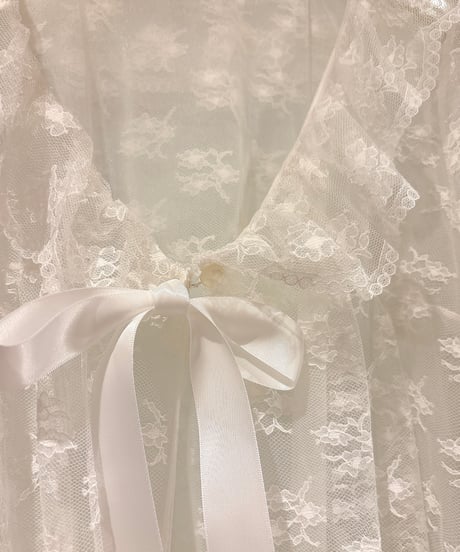 60s vintage lace see-through gown dress