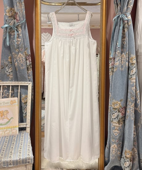 80s vintage satin ribbon lace no sleeve dress
