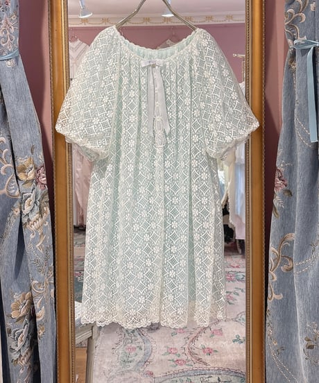 60s vintage flower lace gown dress