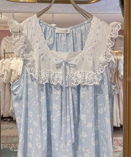 80s vintage satin ribbon lace-up no sleeve flower dress