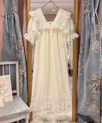 70s vintage rose motif lace dress