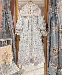 60s vintage flower pattern rayon gown dress