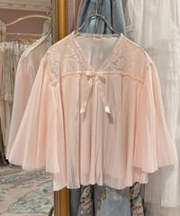 60s vintage wide sleeve pleats gown tops