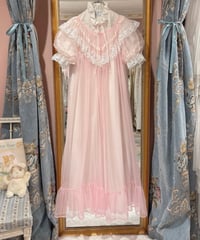 60s vintage lace see-through gown dress