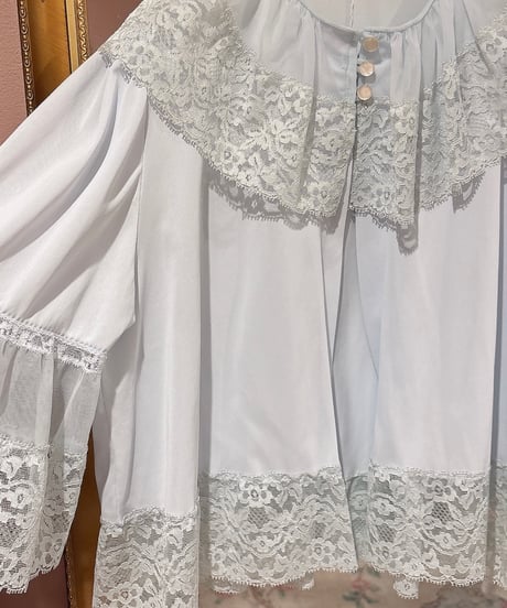 60s vintage flare sleeve lace gown tops