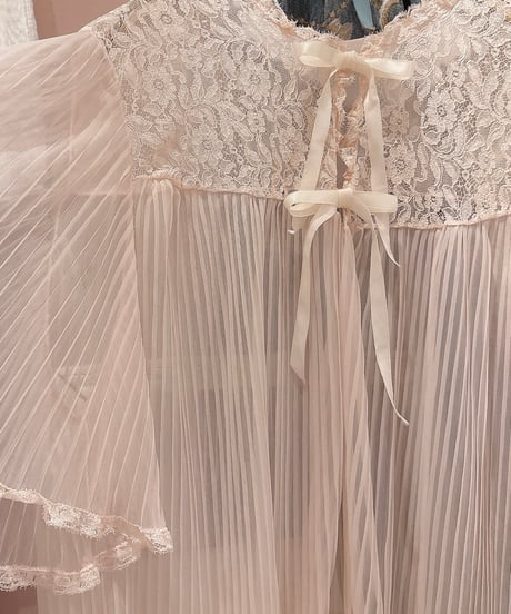 60s vintage pleats gown top