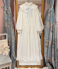 80s vintage lace collar no sleeve dress