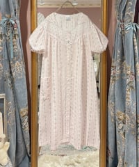 80s vintage lace-up flower pattern dress