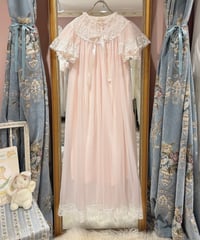 60s vintage lace cape collar gown dress