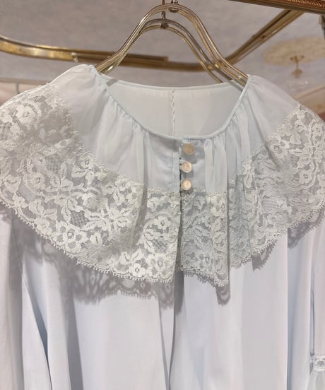 60s vintage flare sleeve lace gown tops