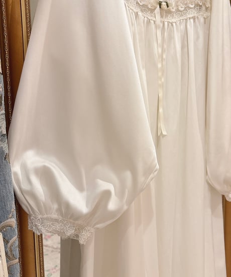 80s vintage square neck lace satin dress