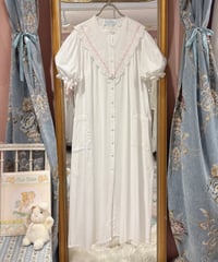 80s vintage scallop lace white dress