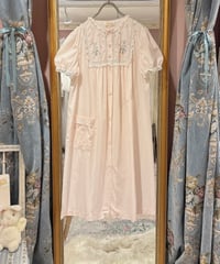 80s vintage flower embroidered dress