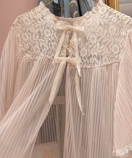 60s vintage pleats gown top
