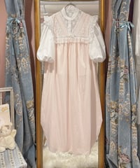 80s vintage ribbon lace-up no sleeves dress