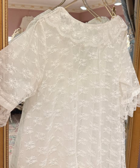 60s vintage lace see-through gown dress