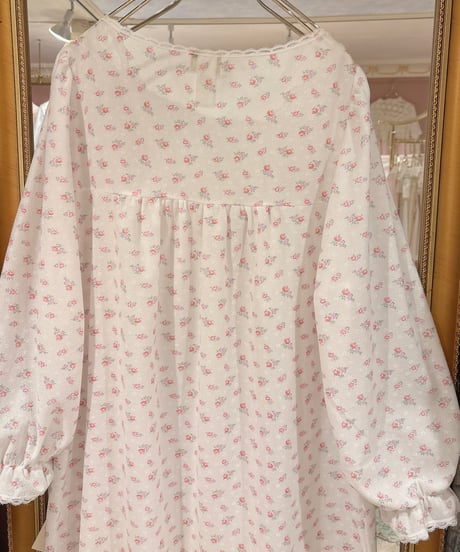 80s vintage flower pattern lace dress