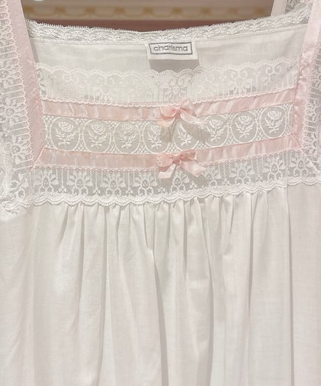 80s vintage satin ribbon lace no sleeve dress