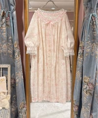 60s vintage satin ribbon flower pattern dress