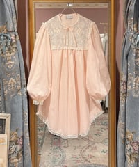 80s vintage flower embroidered dress