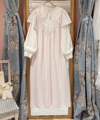 80s vintage flower embroidered lace dress