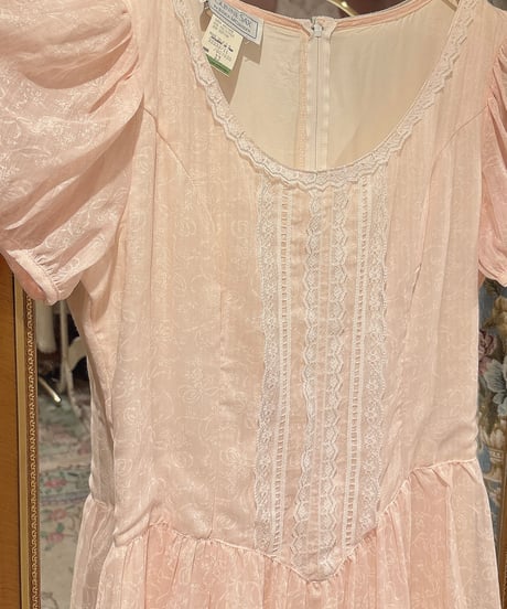 GUNNE SAX vintage ribbon flower bouquet print dress