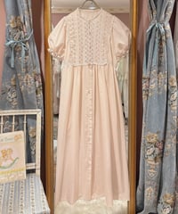 70s vintage flower embroidered dress