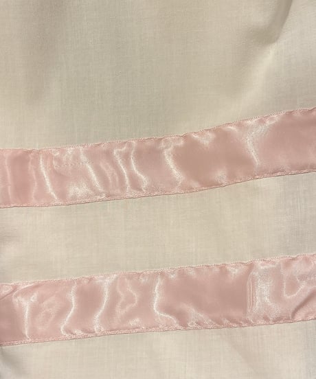 70s vintage pink satin ribbon sailor collar dress
