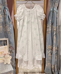 80s vintage flower pattern gown dress