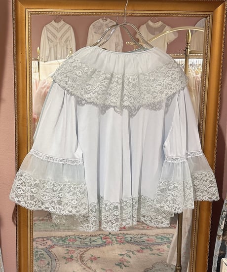 60s vintage flare sleeve lace gown tops