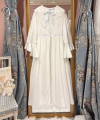 80s vintage flower embroidered gown dress