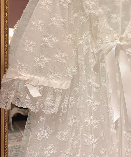 60s vintage lace see-through gown dress