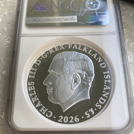 【枚数レア】 2oz・NGC鑑定PF70+FR 2026年 フォークランド諸島 ウナとライオン 2オンス銀貨 シルバー プルーフコイン イギリス Falkland Una Lion