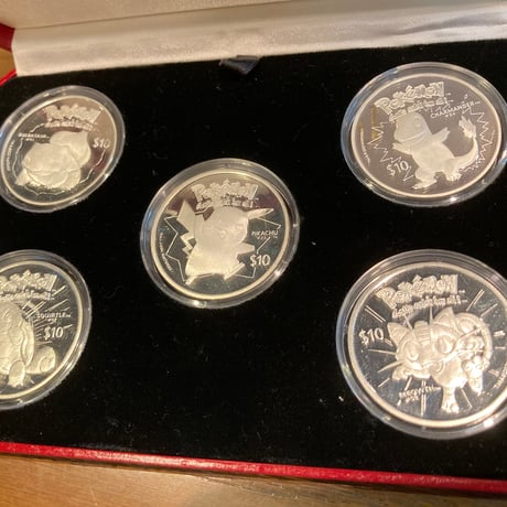 ニウエ 2001年 ポケモン ポケットモンスター 10ドル銀貨セット シルバー プルーフコイン ピカチュウ 泰星コイン niue pokemon pikachu