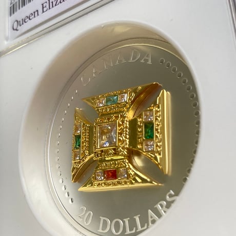 NGC鑑定PF70 カナダ造幣局 聖エドワード王冠・クラウン銀貨 2023年 マットプルーフシルバーコイン 20ドル ロイヤル カナディアンミント エリザベス女王ラベル