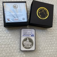 【枚数レア】 2oz・NGC鑑定PF70+FR 2026年 フォークランド諸島 ウナとライオン 2オンス銀貨 シルバー プルーフコイン イギリス Falkland Una Lion