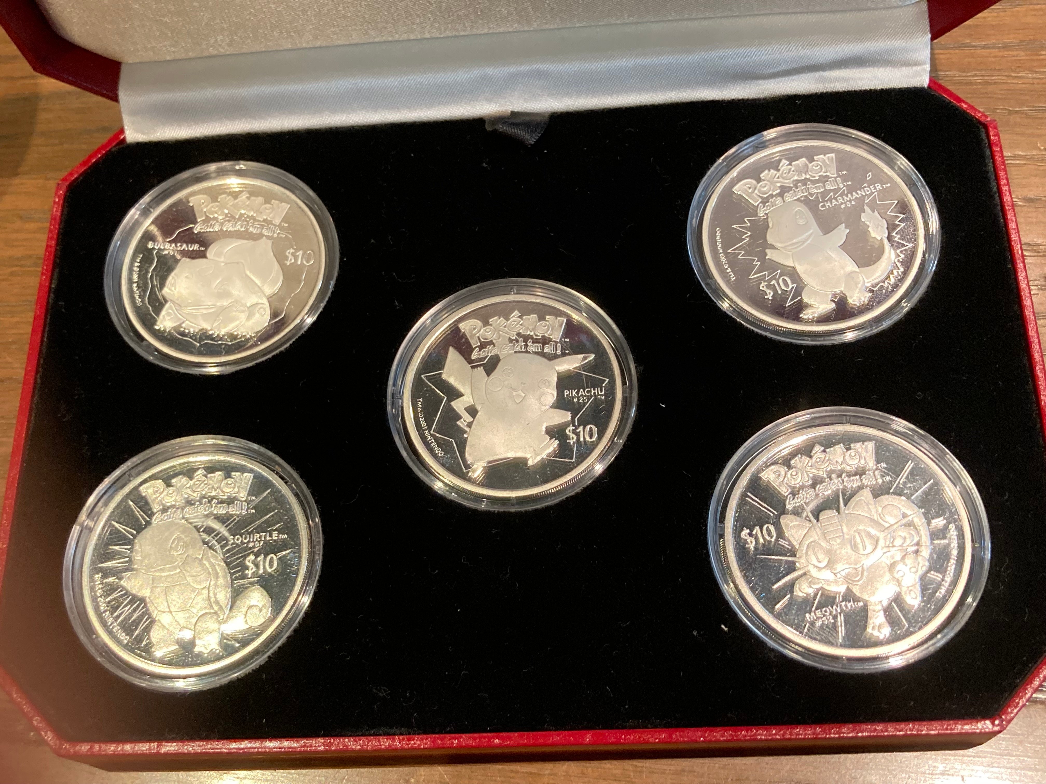 ニウエ 2001年 ポケモン ポケットモンスター 10ドル銀貨セット