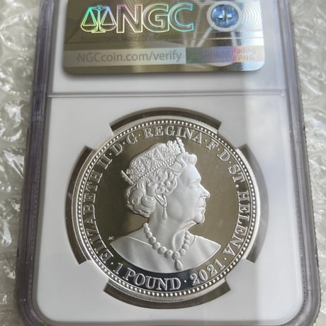 NGC鑑定PF70 スリーグレイセス イギリス領セントヘレナ造幣局 1オンス銀貨 シルバープルーフコイン ウナとライオンのウィリアムワイオン作 Three Graces