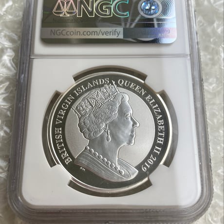 【NGC鑑定PF69】ウナとライオン 2019 イギリス領 ヴァージン諸島 1オンス 1ドル銀貨 1oz シルバーコイン リバースプルーフ 英国 BVI Una Lion