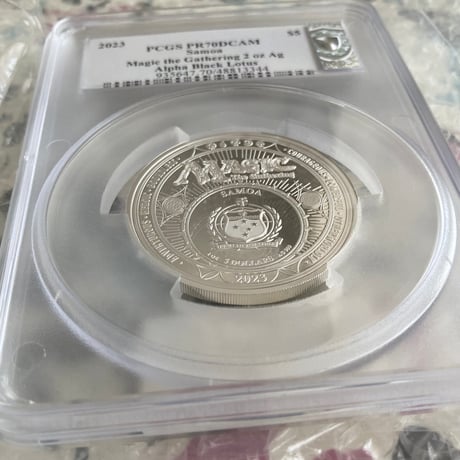 【2oz・アルファ版】 MTG公式 ブラックロータス マジックザギャザリング PCGS鑑定PR70 サモア造幣局 2オンス銀貨 シルバー プルーフコイン ※トレカ・トレーディングカードではない
