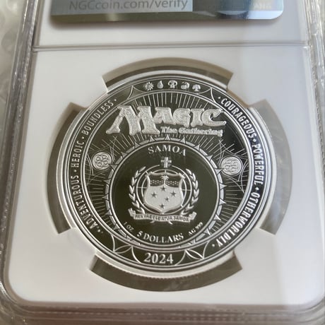 【※箱ケースあり】MTG公式 ブラックロータス ベータ版 マジックザギャザリング NGC鑑定PF70 サモア 1オンス銀貨 シルバー プルーフコイン Black Lotus