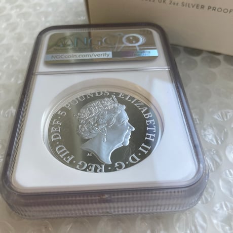 【2oz・最高評価】 NGC鑑定PF70 2オンス銀貨 ロイヤルミント 2022年 ブリタニア銀貨 5ポンド シルバー プルーフコイン Royal Mint Britannia