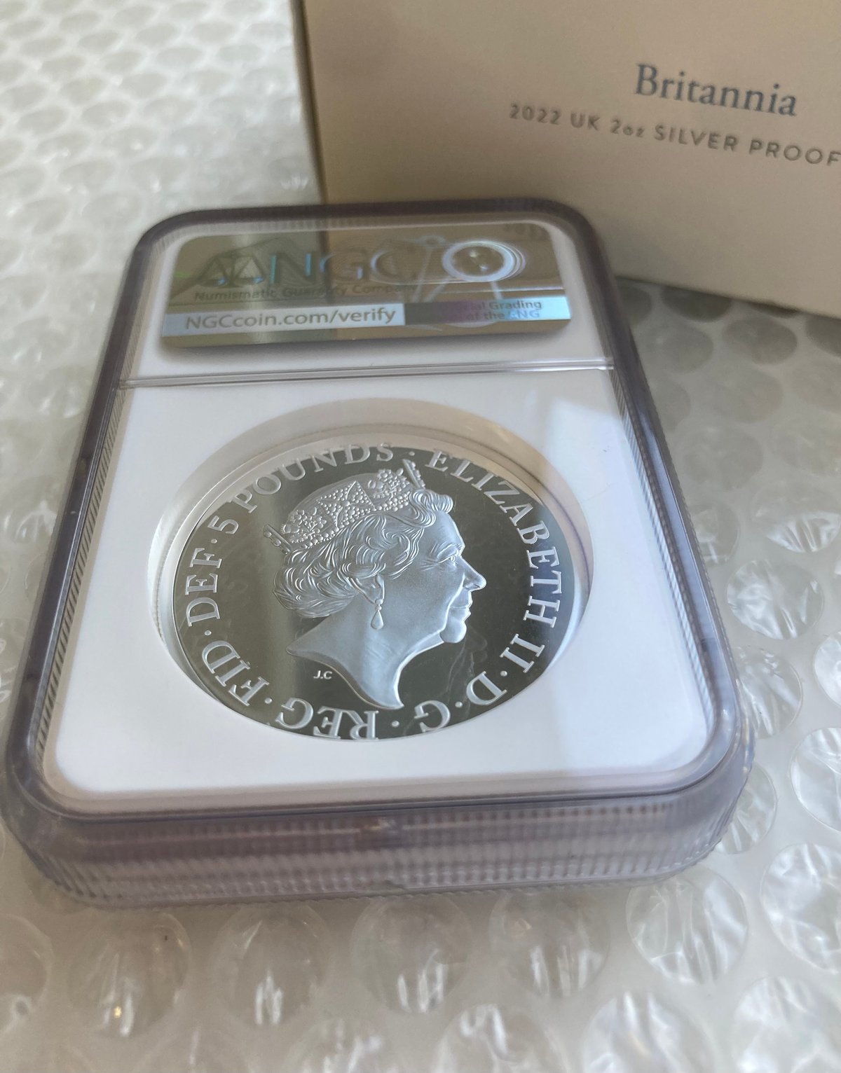 2oz・最高評価】 NGC鑑定PF70 2オンス銀貨 ロイヤルミント 2022年