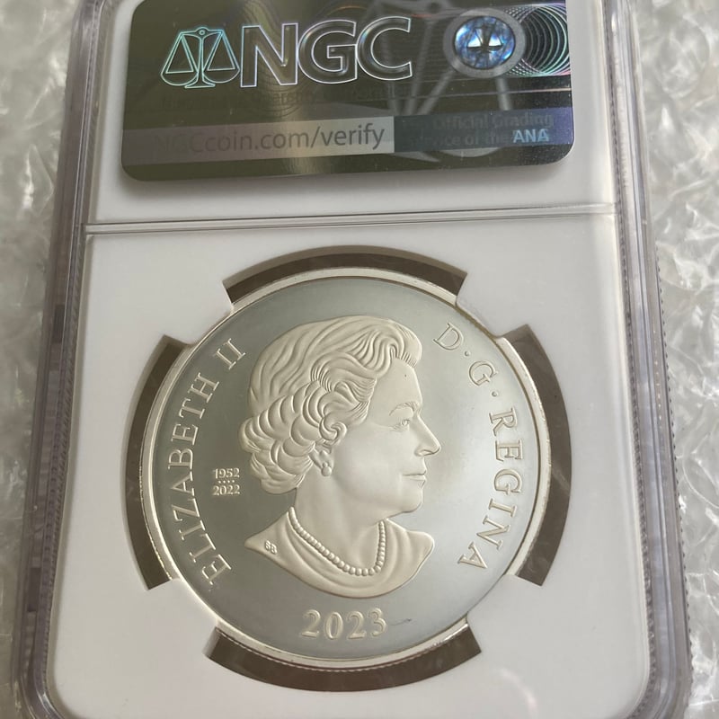NGC鑑定PF70 カナダ造幣局 聖エドワード王冠・クラウン銀貨 2023年