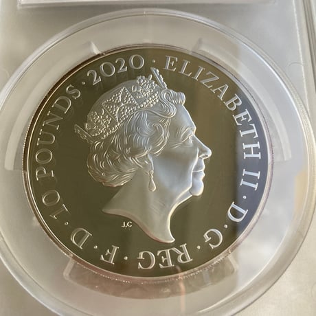 【PCGS鑑定PR69】エルトンジョン 5オンス 10ポンド銀貨 プルーフコイン シルバー 2020年 英国 イギリス ロイヤルミント elton john royal mint