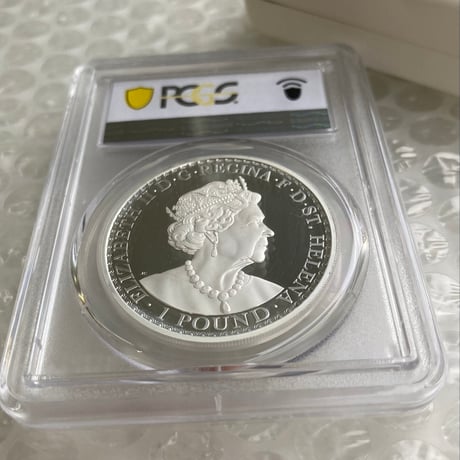 【PCGS鑑定PR69DCAM】 ウナとライオン 2021年 イギリス領セントヘレナ造幣局 1オンス銀貨 シルバー プルーフコイン Una Lion St.Helena