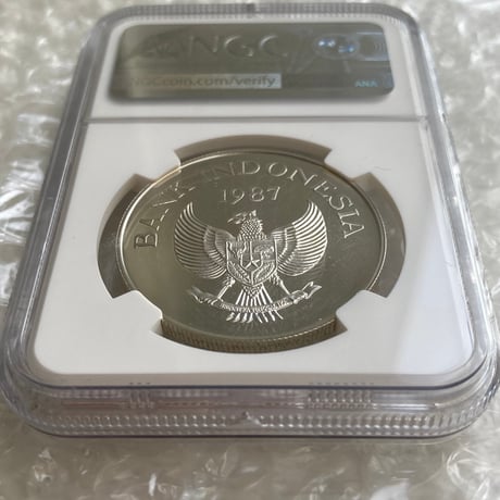 WWF世界野生生物基金記念シリーズ 1987年 インドネシア イノシシ NGC鑑定PF67 10000ルピー銀貨 シルバー プルーフコイン Indonesia Wild Boar