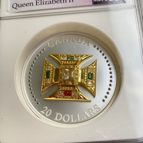 NGC鑑定PF70 カナダ造幣局 聖エドワード王冠・クラウン銀貨 2023年 マットプルーフシルバーコイン 20ドル ロイヤル カナディアンミント エリザベス女王ラベル