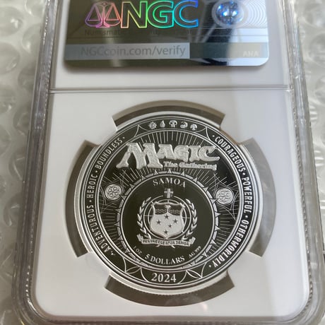 【※箱ケースあり】MTG公式 ブラックロータス ベータ版 マジックザギャザリング NGC鑑定PF70 サモア 1オンス銀貨 シルバー プルーフコイン Black Lotus