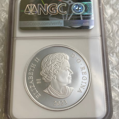 NGC鑑定PF70 カナダ造幣局 聖エドワード王冠・クラウン銀貨 2023年 マットプルーフシルバーコイン 20ドル ロイヤル カナディアンミント エリザベス女王ラベル